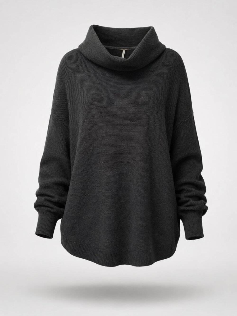 Free People Oversized Funnel Neck Tunic Sweater Cozy Quiet Luxury